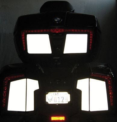 RK-52 BMW Motorcycle Reflective Kit -- -- Fits the four lower Saddlebag panels and the two upper Top Case panels on BMW's K1600 Grand America Tourer