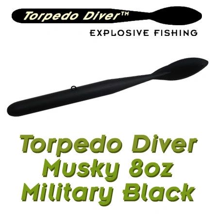 Torpedo Diver™ Musky 8oz Military Black