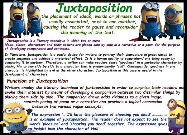 What is the effect of juxtaposition image