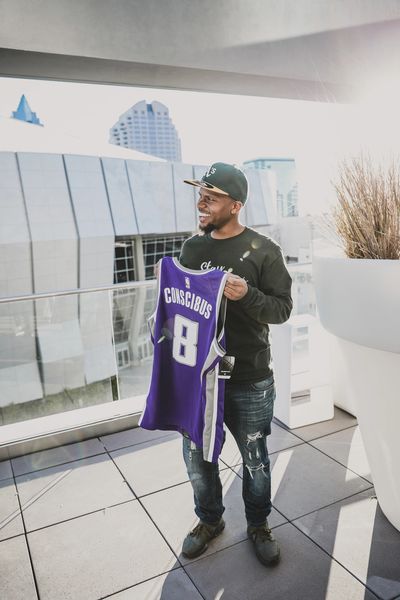 The Sacramento Kings gave Consci8us his own jersey! Hoop dreams!