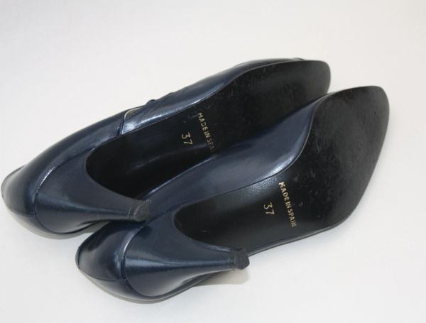 Roland Cartier Dark Blue Leather 1980s Vintage 3