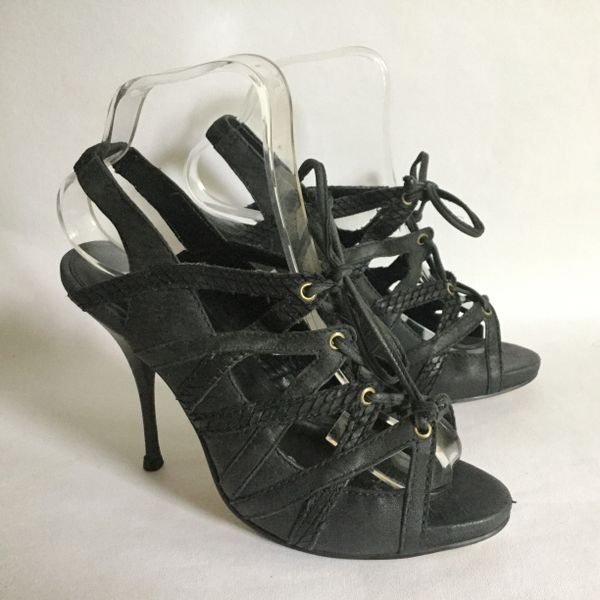 Aldo strappy hot sale black heels