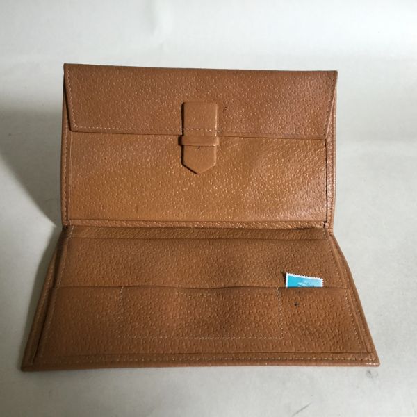 Vintage 1950s Gentleman's pig Skin Leather Note & Stamp Wallet In Tan ...