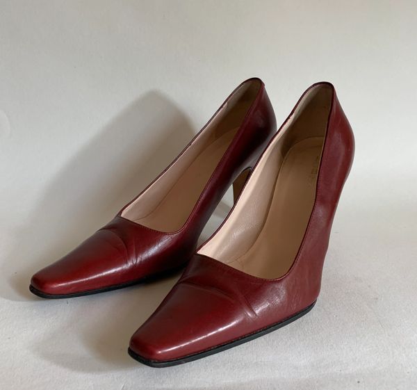 Hobbs Oxblood All Leather Work Formal Court Shoe 3.25” Slim Heel UK ...