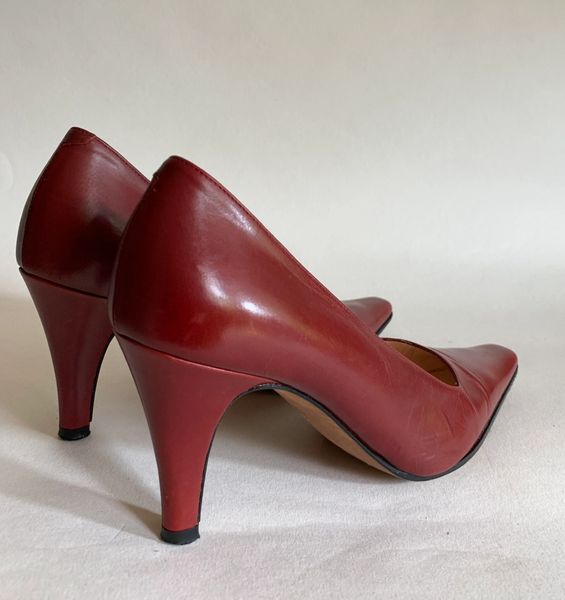 Hobbs Oxblood All Leather Work Formal Court Shoe 3.25” Slim Heel UK ...