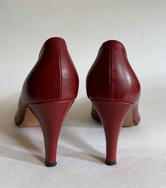 Hobbs Oxblood All Leather Work Formal Court Shoe 3.25” Slim Heel UK ...