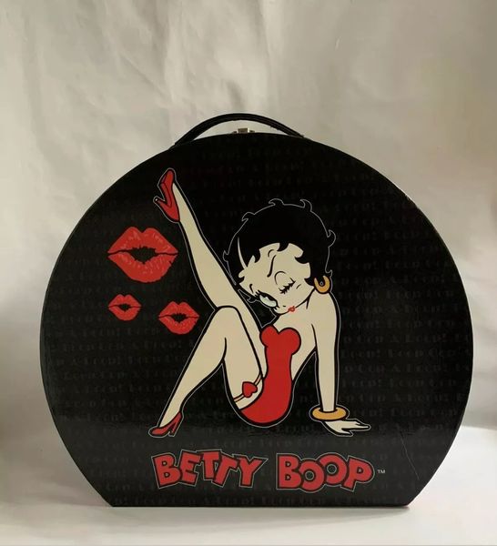 Betty Boop Round Black & Red Storage Case Hat Box by Euromic
