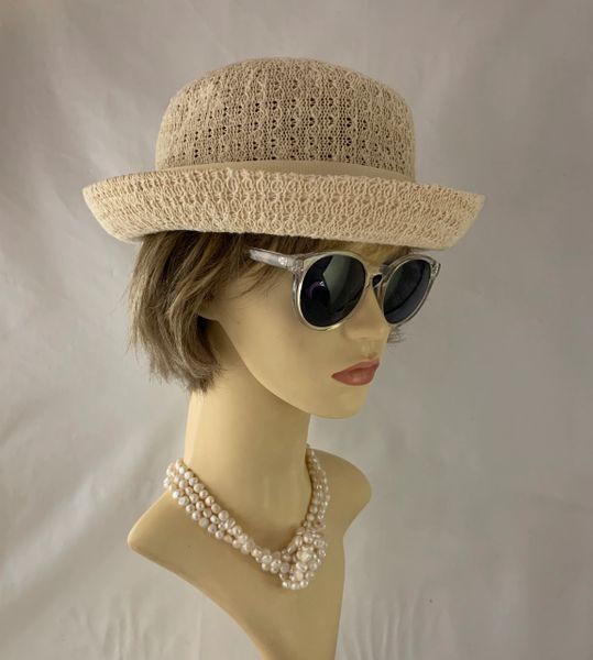 Debenhams Hat Box Small Brim Ribbon Bow Detail Ivory Floppy Summer Casual Hat