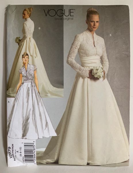 Vogue Bridal Original - Wedding Dress Uncut Pattern Number V2979 Size 6-10.
