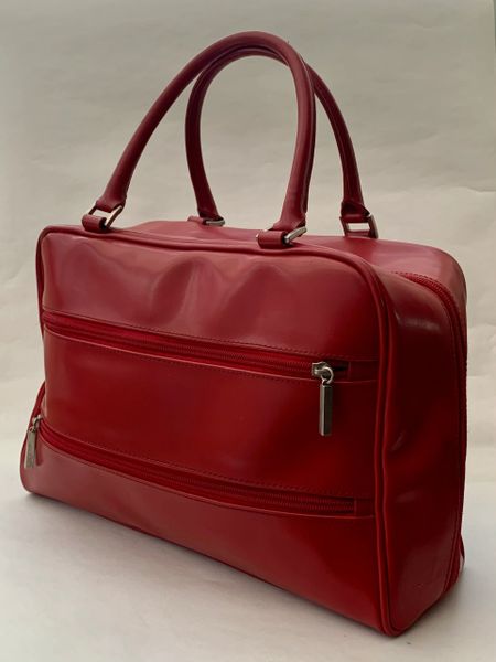 Unbranded Vintage 1990s Large Red Shopper Tote Handbag With Red Satin ...