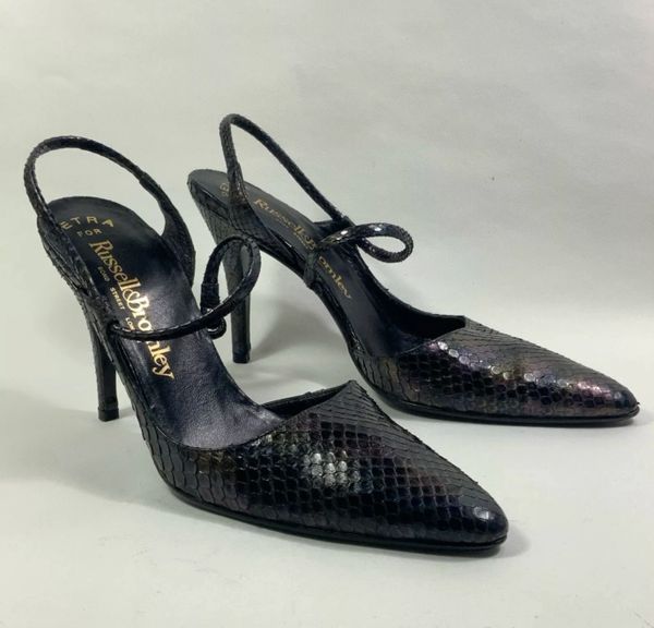 Snakeskin slingback store