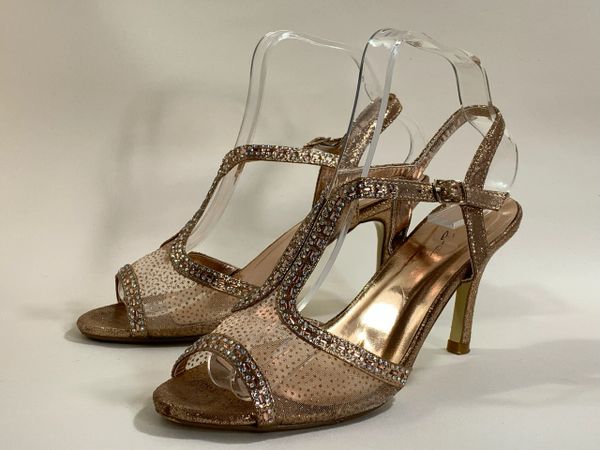 Rose gold heels 3.5 hot sale inch