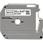 Brother MK231 Compatible RL-BR Black on White 12MMX8M Label Tape