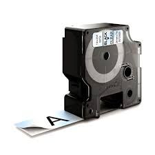 Dymo 53710 Compatible Black on Clear 1" x 23' 24mm x 7m P-Touch Tape Label
