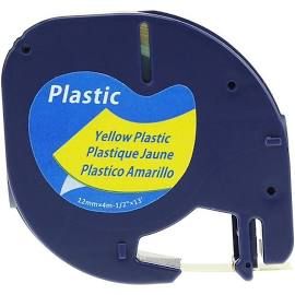 Dymo 91332 Compatible Black on Yellow 1/2" x 13' 12MM P-Touch Label Tape