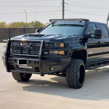 2017 Chevy 2500HD, 22x12 TIS 544MB Wheels, 33x12.50 Toyo Open Country AT2, ZRoadz LED Light bars, Fr