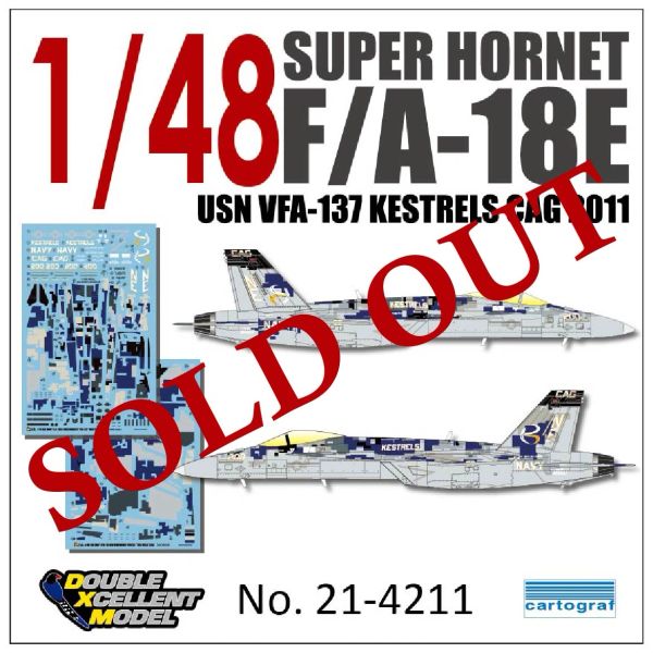 Istvan Michalko's scale models: USN F/A-18E Super Hornet, VFA-137 KESTRELS CAG 011