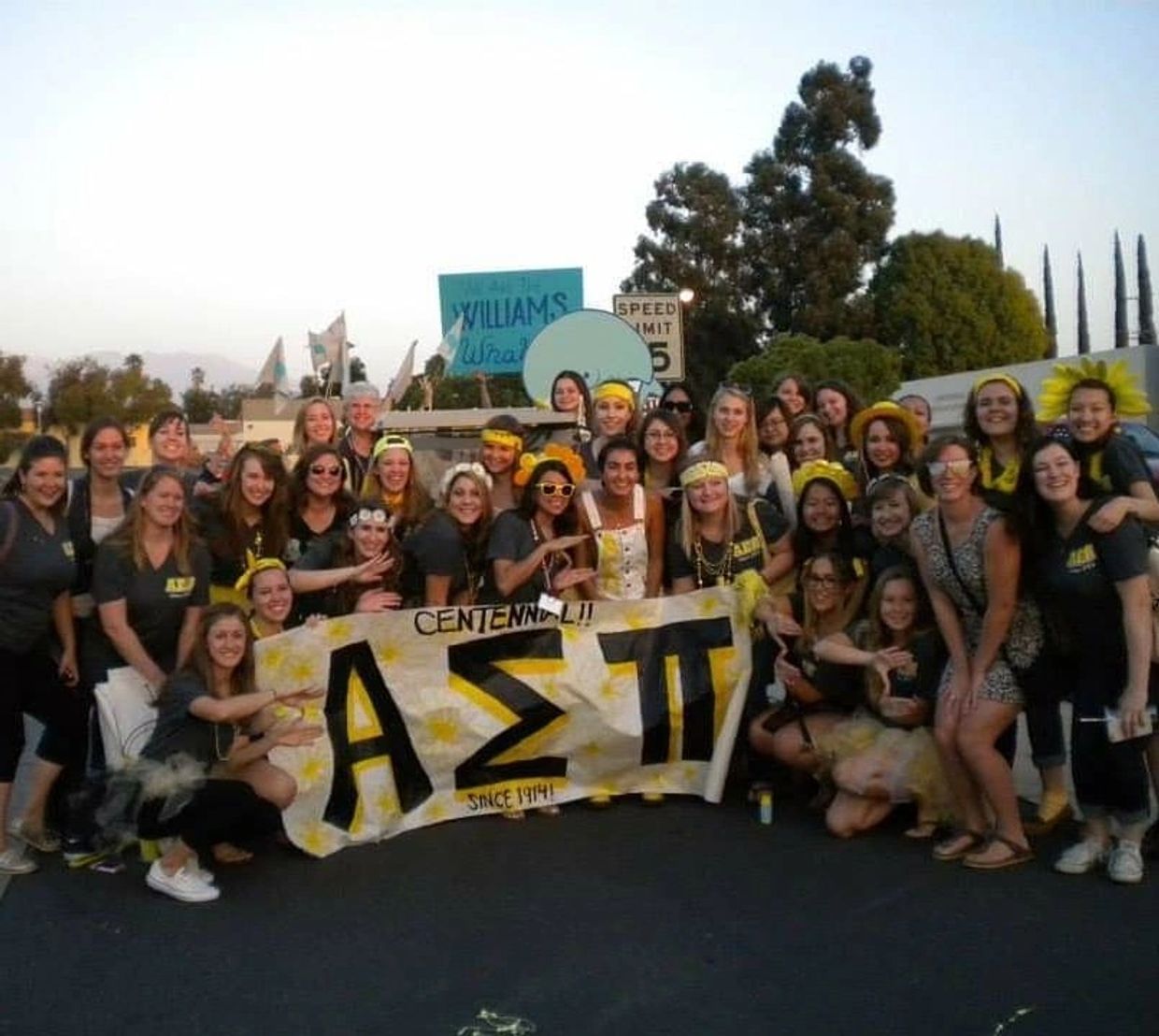 Alpha Sigma Pi celebrating centennial during Homecoming 2014. 