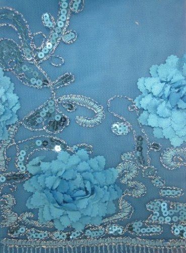 Flower Embroidered Sequin Lace Table Llinens-Round & Custom Sizes ...