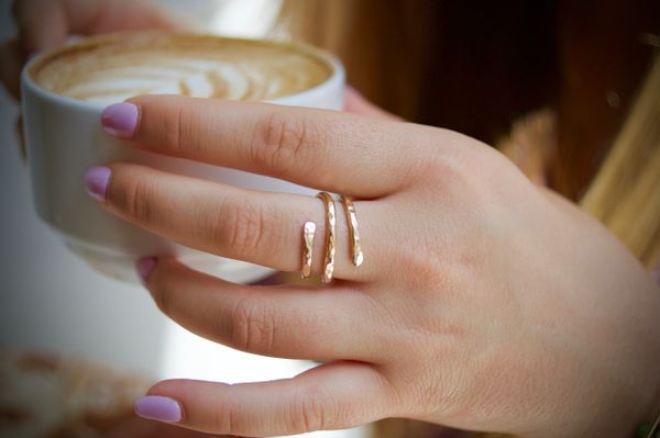 Hammered Spiral Ring