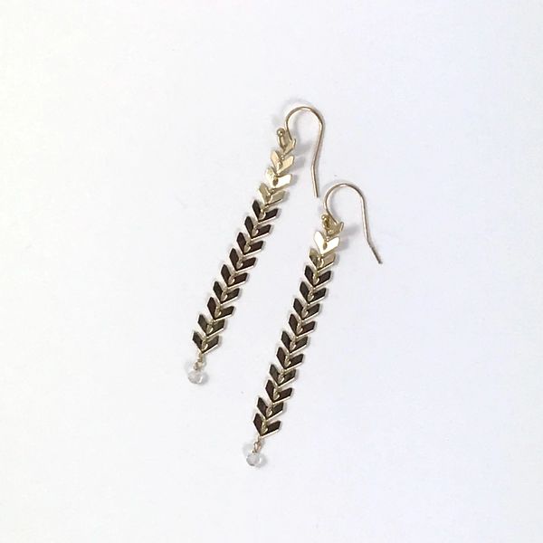 Moonstone Chevron Earrings