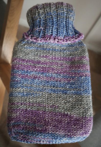 1l Hotwater Bottle Grey and purple