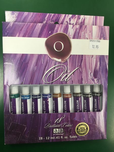 Oil Color Paint 18pc Set (ART3183)