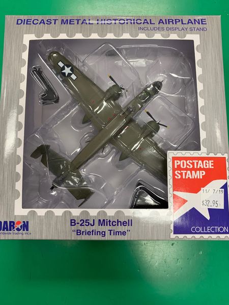 B-25J Mitchell "Briefing Time" Die Cast Metal Historical Airplane