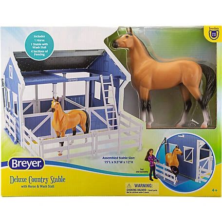Deluxe Country Stable Play Set with Horse and Wash Stall #61149
