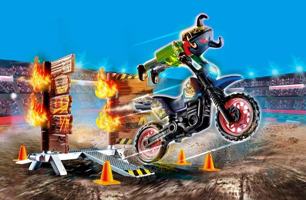 Stunt Show Motocross with Fiery Wall #70553