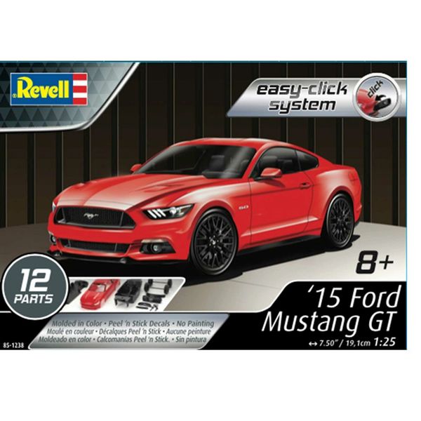 2015 Ford Mustang GT 1/25 Easy Click Model Kit 851238