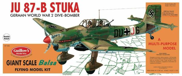 Junkers JU-87B Stuka Balsa Wood Model Airplane Kit 1002