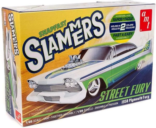 AMT 1/25 Street Fury 1958 Plymouth Slammers SNAP Model Kit 1226M