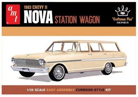AMT 1/25 1963 Chevy II Nova Station Wagon Model Kit 1202