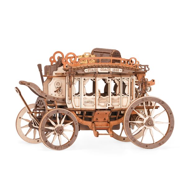 ROKR Stagecoach Mechanical Music Box 3D Wooden Puzzle AMKA1