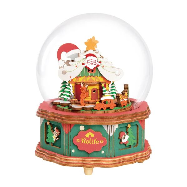 Rolife Christmas Town Globe Music Box AM46