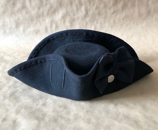 Revolutionary War Bound Wool Felt Ramillies Style Cocked Hat Geo. Franks Hatter