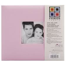MBI Fashion Fabric Post Bound Window Album 12"X12" Pink