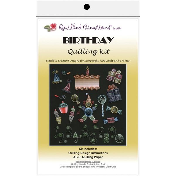 QUILLED CREATIONS BIRTHDAY THEME QUILLING KIT