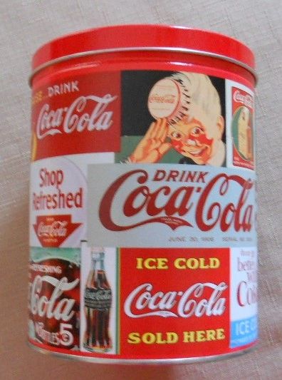 1994 Coca Cola Vintage Sign Tin Canister