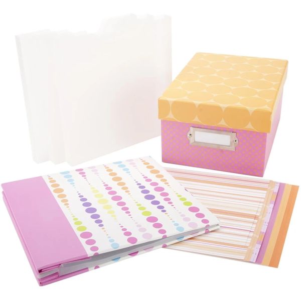 Album & Paper Storage Set 8"X8" Celebration Pink