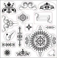 Fiskars Li'l Davis Designs 15 Clear Crillon Adornment Stamps