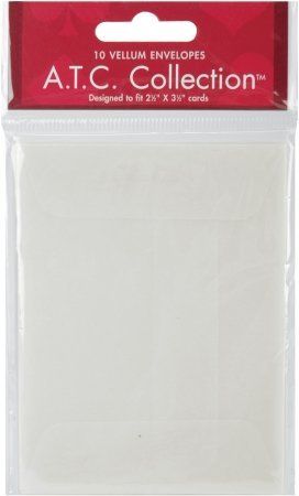 Leisure Arts 6525 Artist Trading Card Vellum Envelopes 10/Pkg