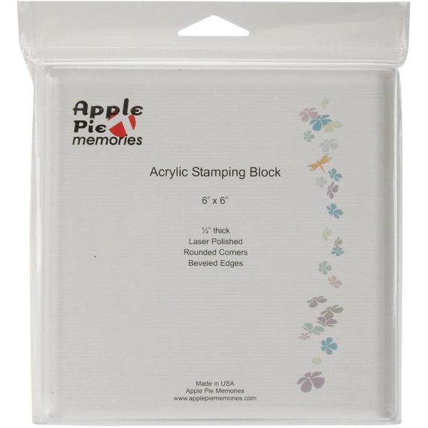 Apple Pie Memories Acrylic Stamp Block 6 x 6