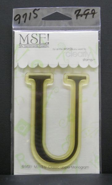 MSE-Classic Upper Monogram Stamp Letter U