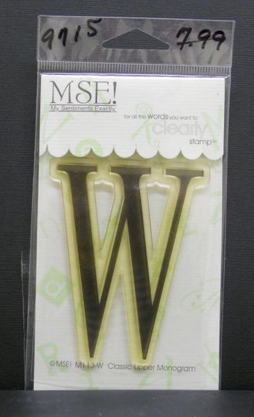 MSE-Classic Upper Monogram Stamp Letter W