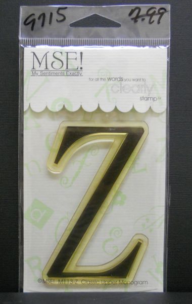 MSE-Classic Upper Monogram Stamp Letter Z