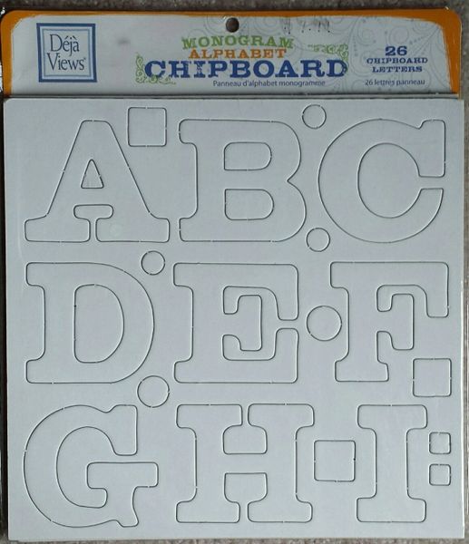 Deja Views Monogram Chipboard Alphabet