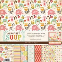 Alphabet Soup Girl My Mind's Eye Paper Kit