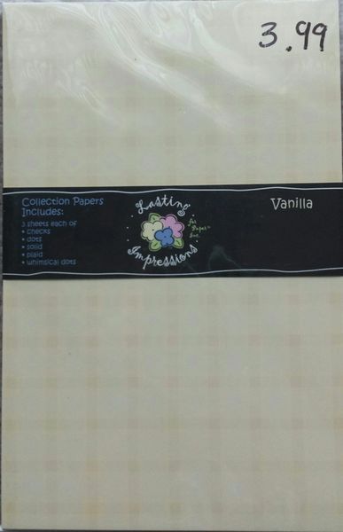 Lasting Impressions Embossing Papers-Vanilla Collection